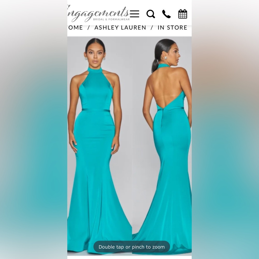 New Ashley Lauren Halter Backless Formal Dress
